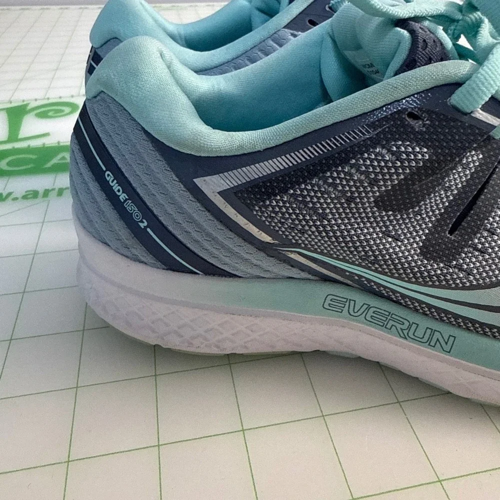 Saucony Women's Guide ISO 2 S10465-1 Aqua Blue Slate Running Shoes Sz 7W